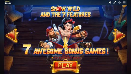 Snow wild and the 7 features Slot Machine Bonus Game Screen