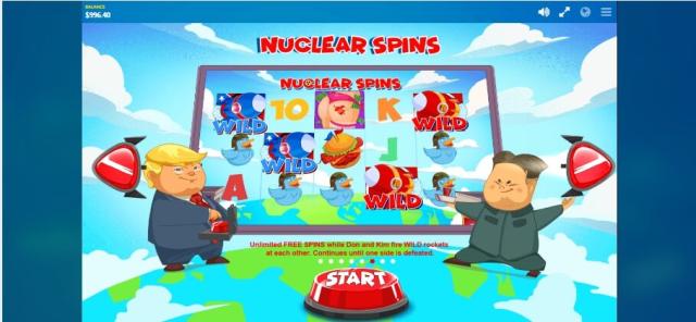 Rocket Man Slot Machine Nuclear Spins Bonus Screen