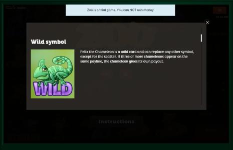 Zoo Slot Machine Wild Symbol Screen