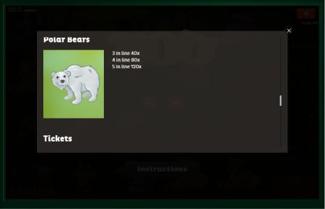 Zoo Slot Machine Paytable Screen