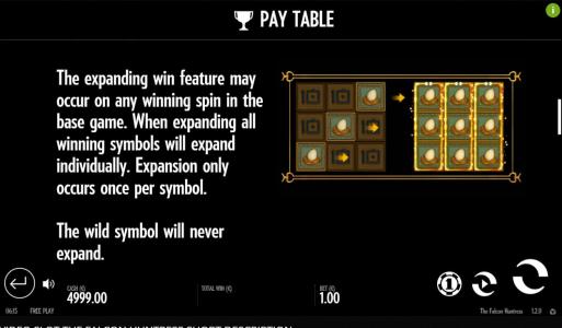 The Falcon Huntress Slot Machine Wild Symbol Screen