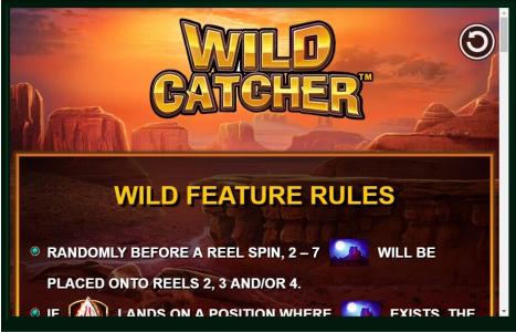 Wild Catcher Slot Machine Wild Symbol Screen