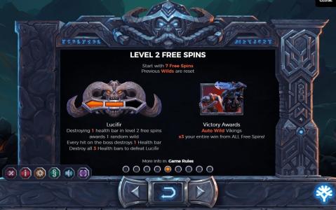 Vikings go to Hell Slot Machine Free Spins Bonus Screen