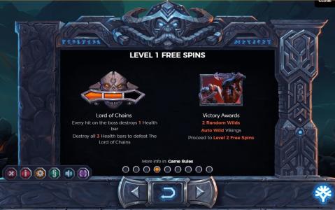Vikings go to Hell Slot Machine Free Spins Bonus Screen