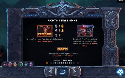 Vikings go to Hell Slot Machine Free Spins Bonus Screen