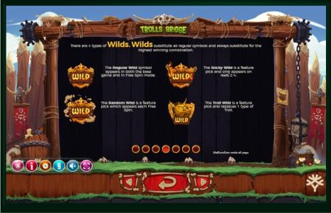 Trolls Bridge Slot Machine Wild Symbol Screen