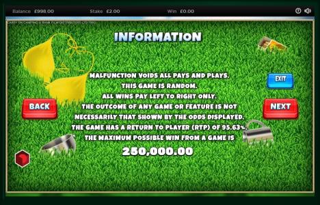 Carry On Camping Slot Machine Game Information and RTP Screen