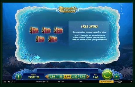 Mermaids Diamond Slot Machine Free Spins Bonus Screen