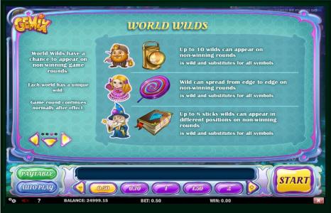 Gemix Slot Machine Wild Symbol Screen