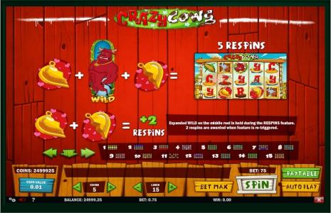 Crazy Cows Slot Machine Wild Symbol Screen