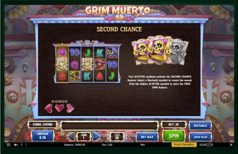 Grim Muerto Slot Machine Scatter Awards Screen