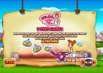 The Flintstones Slot Machine Free Games Screen