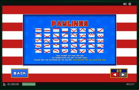 American Dad Slot Machine Paylines Screen