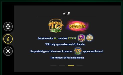 777 Golden Wheel Slot Machine Wild Symbol Screen