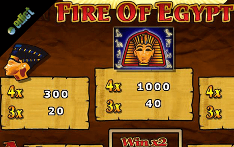 Fire of Egypt slot machine logo by Merkur Gaming