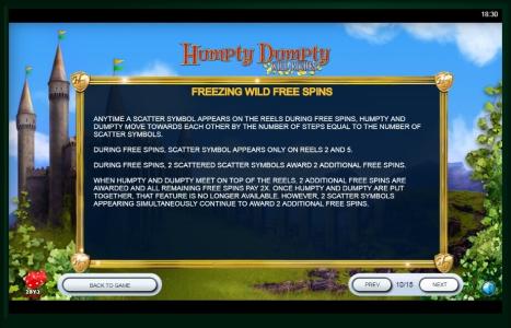 Humpty Dumpty Wild Riches Slot Machine Free Spins Bonus Screen