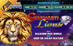 Stellar Jackpots with Serengeti Lions slot logo
