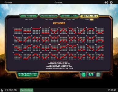 Justice League Slot Machine Paylines Screen