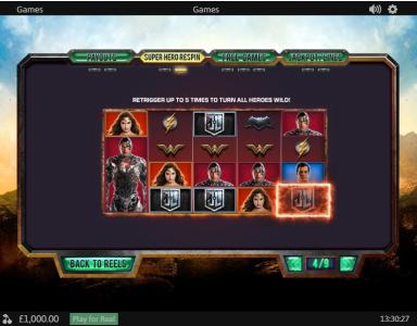 Justice League Slot Machine Free Games Screen