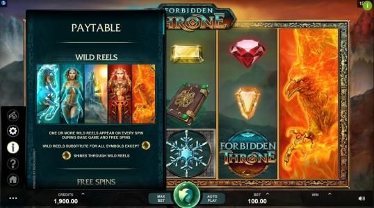 Forbidden Throne Slot Machine Wild Symbol Screen