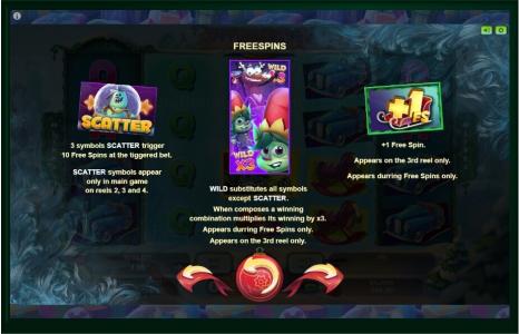 Lucky Xmas Slot Machine Scatter Awards and Wild Symbol Screen