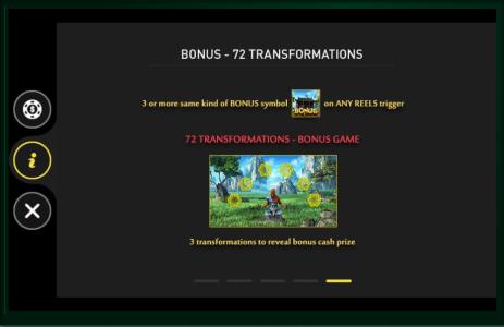 The Monkey King Slot Machine Bonus Sumbol Screen