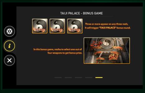 The Legend of Nezha Slot Machine Bonus Game Screen