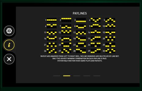 The Legend of Nezha Slot Machine Paylines Screen