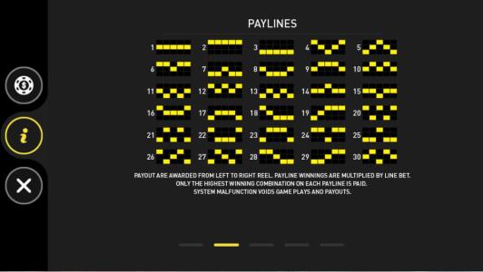 The Legend of Nezha Slot Machine Paylines Screen