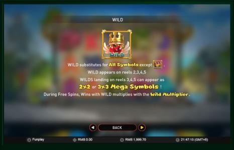 Monsters Cash Slot Machine Wild Symbol Screen