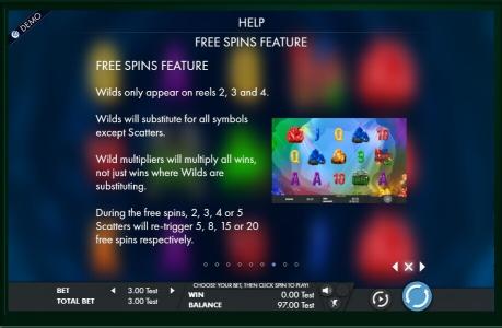 Riches in the rough Slot Machine Free Spins Bonus Screen