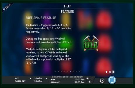Riches in the rough Slot Machine Gamble Feature Screen