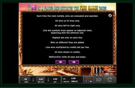 The Lovely Outlaws Slot Machine Free Games Screen