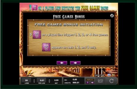 The Lovely Outlaws Slot Machine Free Games Screen
