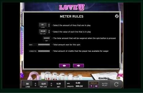 The Lovely Outlaws Slot Machine Game Rules Screen