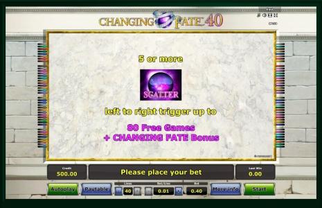Changing Fate 40 Changing Fate 40 Slot Machine Free Spins Bonus Screen