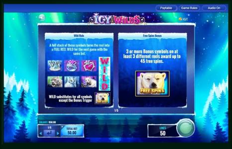Icy Wilds Slot Machine Wild Symbol Screen