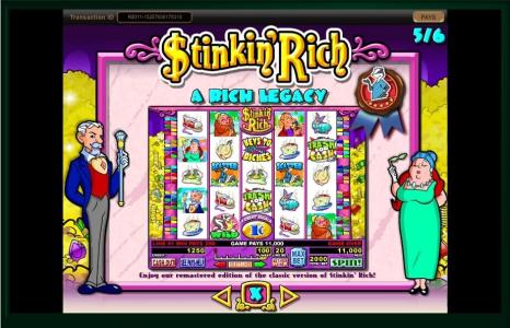 Stinkin Rich Slot Machine Main Game Screen
