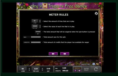 Cherry Mischief Slot Machine Game Rules Screen