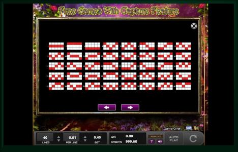 Cherry Mischief Slot Machine Paylines Screen