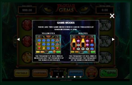 Jaguar Gems Slot Machine Bonus Game Screen
