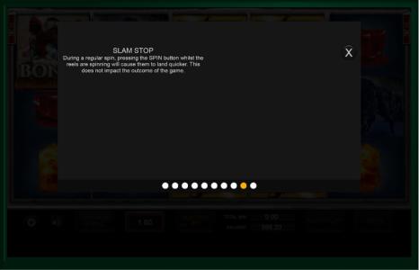 Gem Hunter Slot Machine Slam Stop Feature Screen