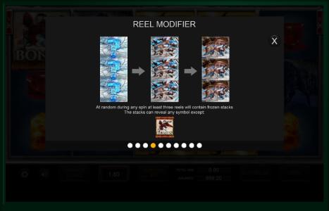 Gem Hunter Slot Machine Reel Modifier Screen