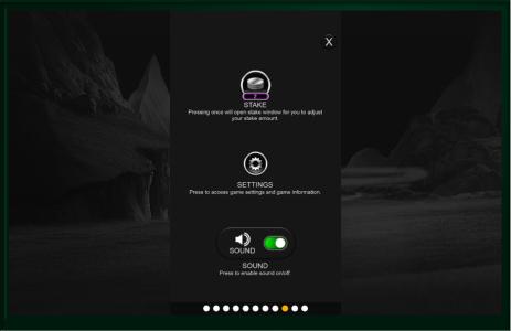 Ninja Monkey Slot Machine Settings and Sound Control Screen