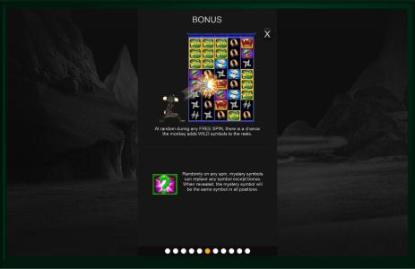 Ninja Monkey Slot Machine Bonus Game Screen