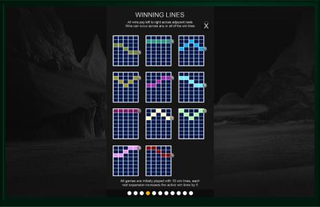 Ninja Monkey Slot Machine Paylines Screen