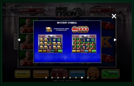 Mike Tyson Knockout Slot Machine Mystery Symbol Screen