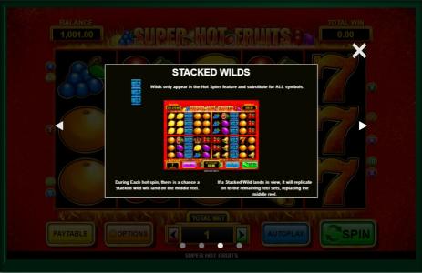 Super Hot Fruits Slot Machine Wild Symbol Screen