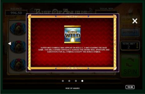 Rise of Anubis Slot Machine Wild Symbol Screen