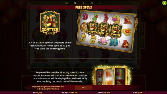 Tree of Fortune Slot Machine Free Spins Bonus Screen